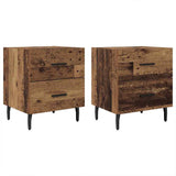 Bedside Cabinet with Drawer 2 pcs Old Wood 40 x 35 x 47.5 cm 884066