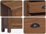 Chest of Drawers Natural 45 x 35 x 110 cm Solid Teak Wood 42017962
