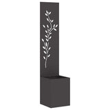 Garden Privacy Screen Black 32 x 32 x 150 cm Cold-rolled steel 876406