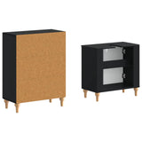 2 Piece Bathroom Cabinet Set ALKMAAR Black Engineered Wood 3417586