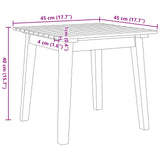 Garden Chairs with Table 3 pcs Grey Solid Acacia Wood 3214438