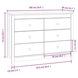 Side Cabinet 100x40x72 cm Solid Wood Pine 821764