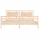 Bed Frame without Mattress 200x200 cm Solid Wood 3194071