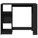 Bar Table with Shelf Black 124x46x103.5 cm Engineered Wood 854392