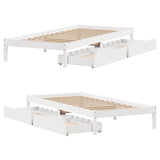 Bed Frame without Mattress White 90x200 cm Solid Wood Pine 3301431