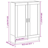 Book Cabinet Brown Oak 82.5x30.5x115 cm Engineered Wood 833788