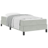 Box Spring Bed with Mattress Light Grey 80 x 210 cm Fabric 3398719