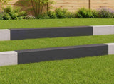 Garden Cover Profile 2 pcs 100 x 15 x 15 cm Steel Black 8012962