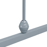 284504 Bed Frame without Mattress Grey Metal 90x200 cm