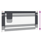 Toddler Safety Bed Rail Dark Grey 180x25 cm Fabric 10231