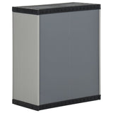 340987 Garden Waste Cabinet Grey and Black 68x40x85 cm PP