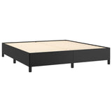 Bed Frame without Mattress Black Super King Faux Leather 349876