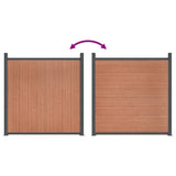 Fence Panel Brown 1391x186 cm WPC 3282805