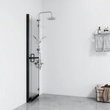 151183 Foldable Walk-in Shower Wall Transparent ESG Glass 100x190 cm