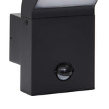 Outdoor LED Wall Lights with Sensors 2pcs Black Die-cast Aluminium 4006271
