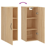 Wall Mounted Cabinet Sonoma Oak 34.5x34x90 cm Engineered Wood 834997