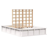 Bed Frame White 120 x 200 cm Solid Pine Wood 3385719