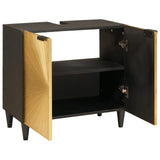 Sink cabinet Black and Gold 62 x 33 x 58 cm Solid Mango Wood 4017847