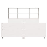 ZNTS Bed Frame without Mattress White 120x200 cm Solid Wood Pine 3323693