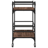 Kitchen Trolley Brown Oak 82x40x78.5 cm Engineered Wood 842365