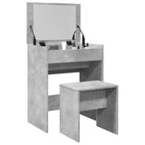 Dressing Table and Stool Concrete Grey 60x40x113.5 cm 848216