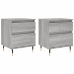 ZNTS Bedside Cabinets 2 pcs Grey Sonoma 40x35x50 cm Engineered Wood 830665