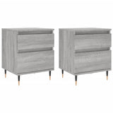 Bedside Cabinets 2 pcs Grey Sonoma 40x35x50 cm Engineered Wood 830665