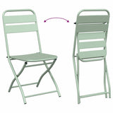 Garden Folding Chair Folding 2 pcs Light Mint 42 x 52 x82cm 42002940