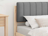 Bed Frame with Upholstered Headboard Light Grey 80 x 200 cm 877799