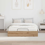 Ottoman Bed Frame Artisan Oak 140 x 200 cm Engineered Wood 3409276