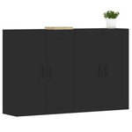Wall Mounted Cabinets 2 pcs Black Engineered Wood 3197986