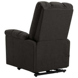 Stand-up Massage Recliner Dark Brown Fabric 321786