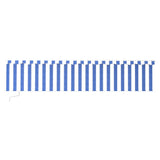 Manual Retractable Awning with Blind 6x3m Blue&White 3069356