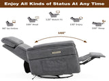 Electric Power Recliner Chair, 300&deg Swivel Rocker, Adjustable Headrest & Foldable Armrests, 330 34867600
