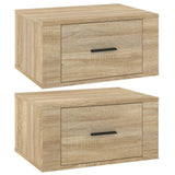 Wall-mounted Bedside Cabinets 2 pcs Sonoma Oak 50x36x25 cm 816847