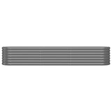 Garden Raised Bed Grey Powder-coated steel Large Durable 318874