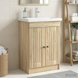 Bathroom under Sink Cabinet Sonoma Oak 78.5 x 37.5 x 81 cm 890046