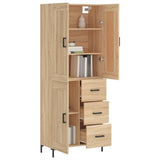 Highboard Sonoma Oak 69.5x34x180 cm Engineered Wood 3200004