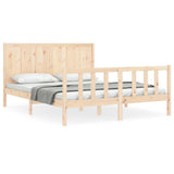 Bed Frame without Mattress King Size Solid Wood Pine 3192626