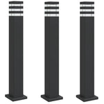 Outdoor Floor Lamps 3pcs Black 80 cm Aluminium 4006396
