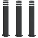 Outdoor Floor Lamps 3pcs Black 80 cm Aluminium 4006396