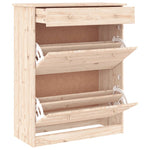 Shoe Cabinet ALTA 77x35x96 cm Solid Wood Pine 353923