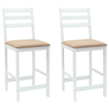 Dining Chairs 2 pcs White 40 x 47.5 x 99.5 cm Solid Rubber Wood 42020472