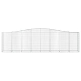 Arched Gabion Baskets 6 pcs 400x50x100/120 cm Galvanised Iron 3145960