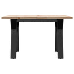 ZNTS Coffee Table Y-Frame 70x70x40 cm Solid Wood Pine and Steel 3282705