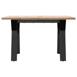 ZNTS Coffee Table Y-Frame 70x70x40 cm Solid Wood Pine and Steel 3282705