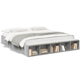Bed Frame without Mattress Grey Sonoma 200x200 cm 3280543