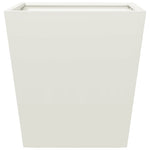 ZNTS Garden Planter White 40x40x40 cm Steel 851054