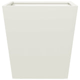 ZNTS Garden Planter White 40x40x40 cm Steel 851054