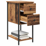 Bedside Cabinet 2 pcs Old wood 32 x 42 x 70 cm Engineered wood 871286